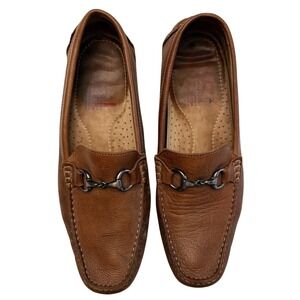 1901 Destin Horsebit Men's Tan Leather Slip On Driving Shoes Loafers Size 11